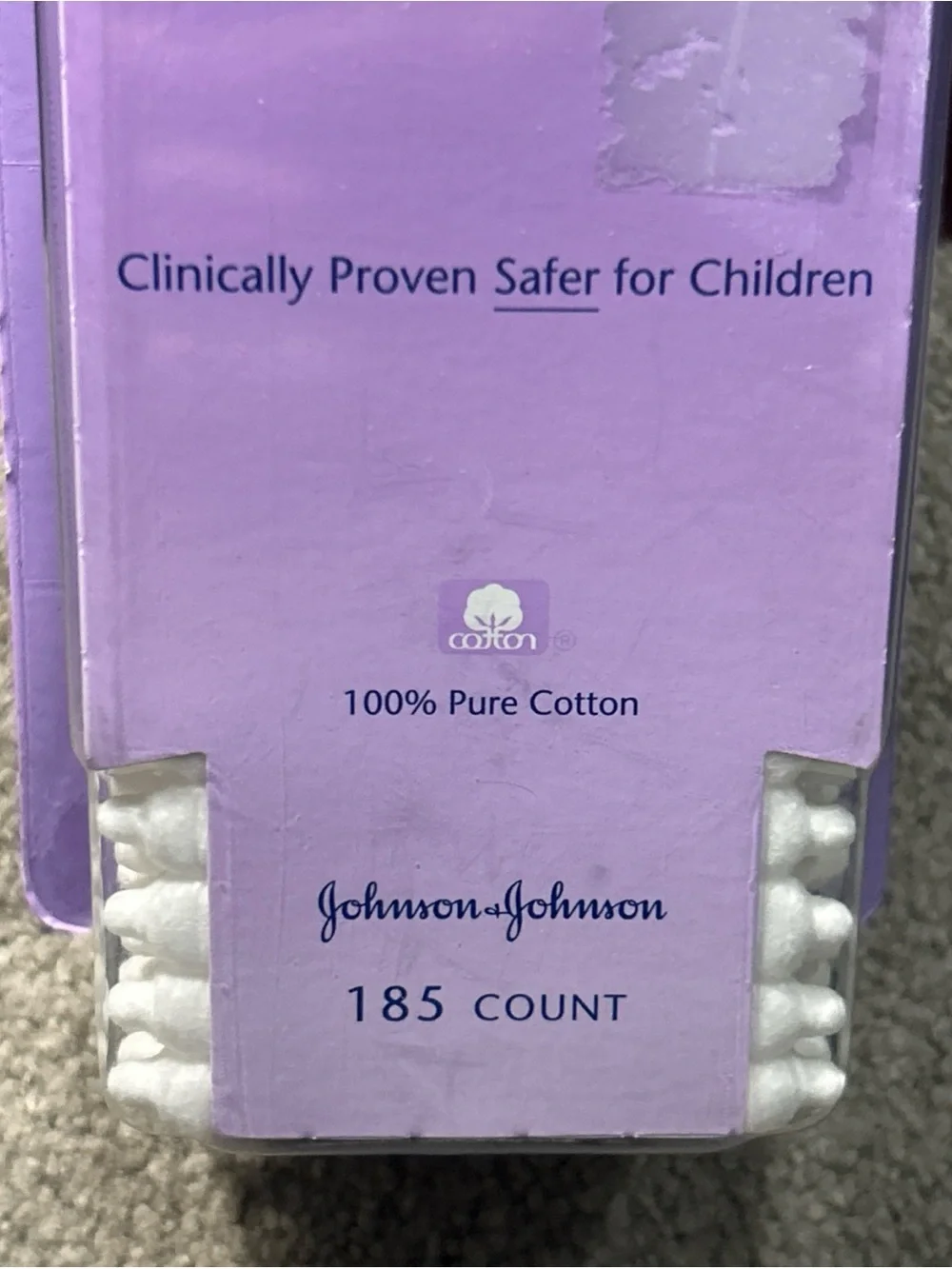 Johnson's Safety Swabs 100% Pure Cotton, 185 Count